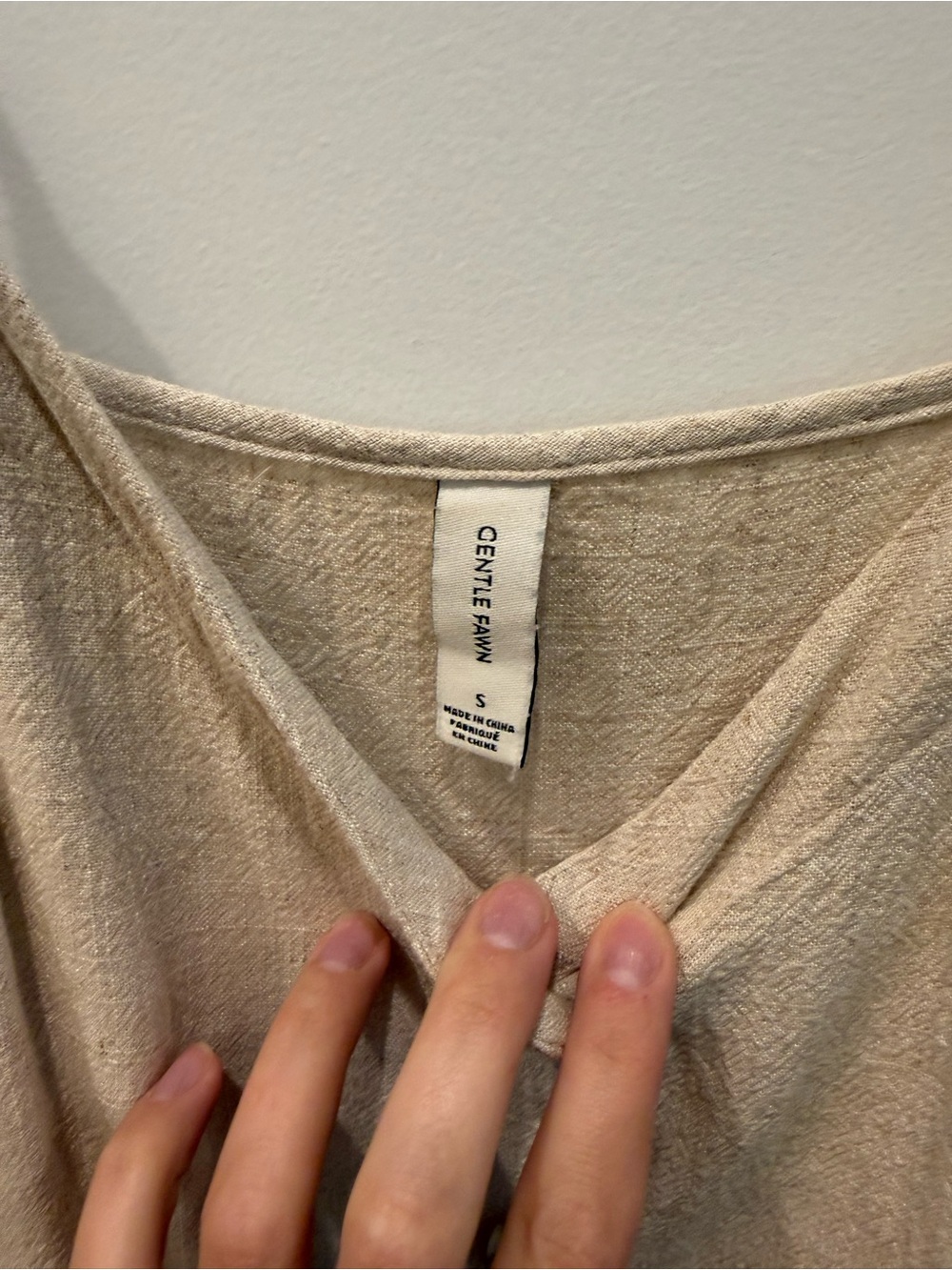 Linen Cream Button-Front Sundress - Picture 5 of 5